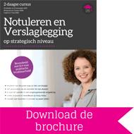 Download brochure Notuleren en Verslaglegging